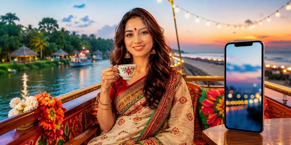কক্সবাজারে পহেলা বৈশাখে মোবাইলে m711 প্রোমোশন উপভোগ করছেন একজন ব্যবহারকারী